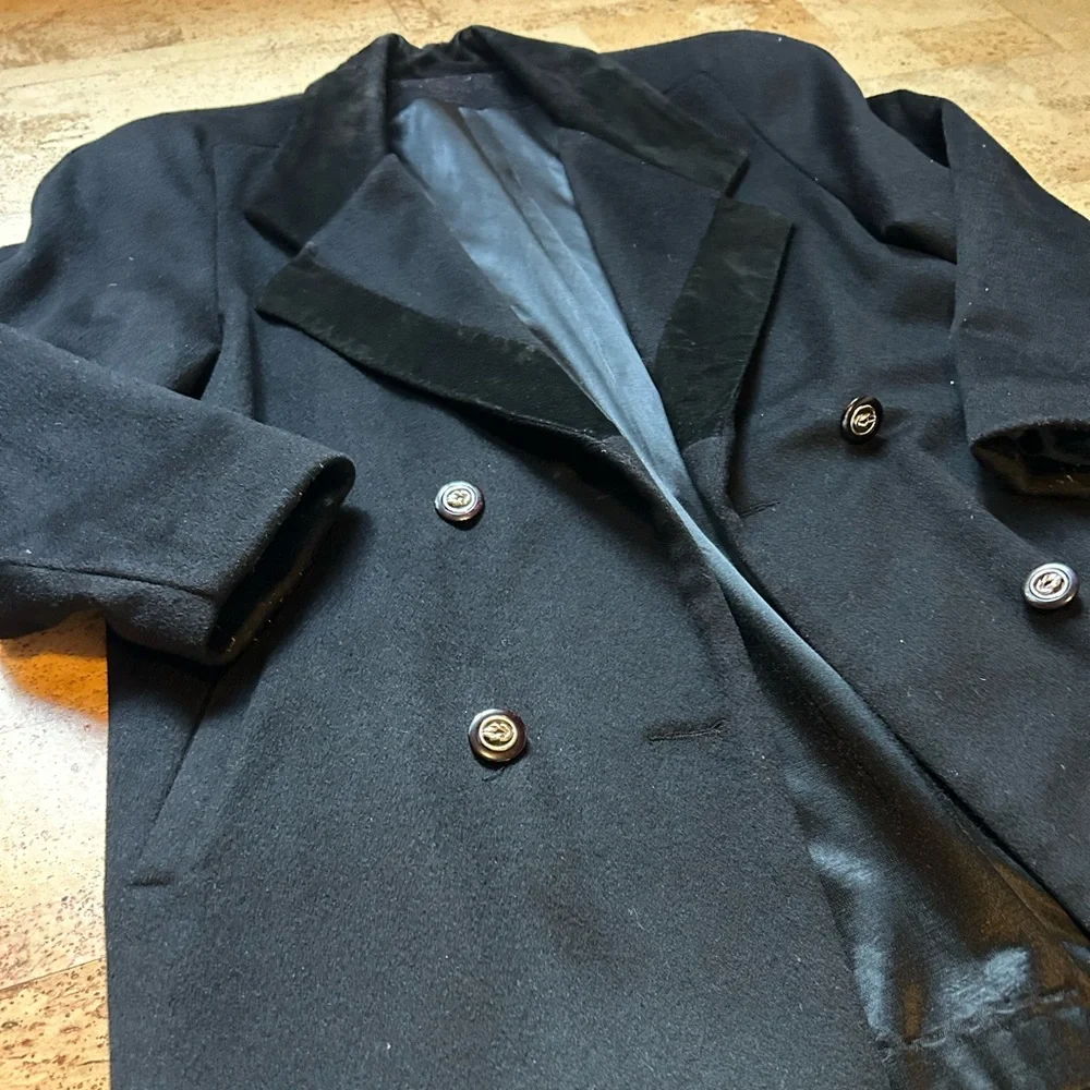 Vintage Braemar Petites by Jeremy Scott Black Wool Coat - Picture 4 of 8